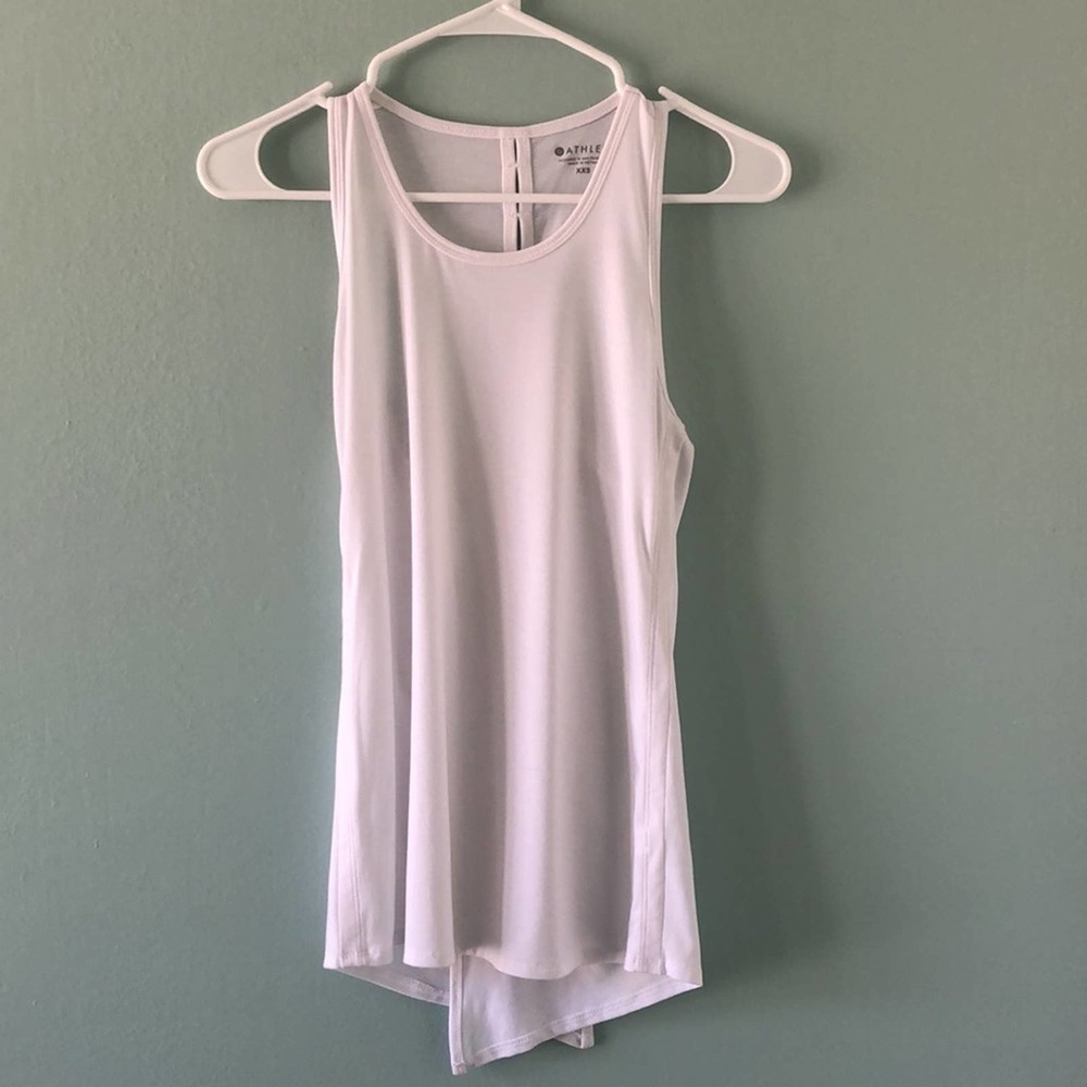 Athleta Essence Vital Tie Back Tank Top WHITE XXS - Picture 3 of 16